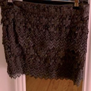 American Eagle Dark Grey Crotchet Lace Skirt